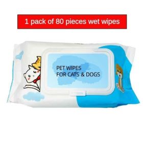 Dog Pet Wet Wipes For Paws And Butt, EarsEyes  Plant-based Pet Wipes, Unscented DogWipes, Cleaning Deodorizing, Paw Wipes ForDogs Cats Pets (Option: 1pcs)